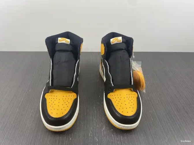 Rep MAX Yellow OG Jordan 1 555088-711 Toe High Air 0615